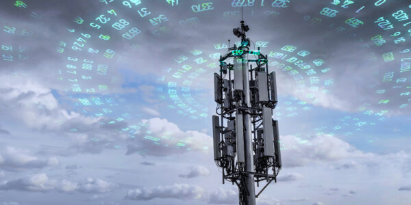 Telecommunication,Tower,Transmitting,Digits,Signals,Of,Cellular,Mobile,5g,4g